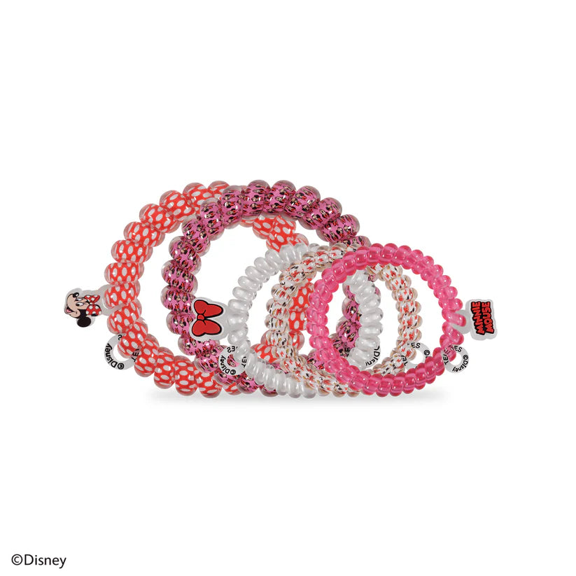 Teleties - Spiral Hair Ties - Minnie Mouse - Mix Pack - Findlay Rowe Designs