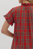 Dress - Plaid Ruffle Mini - Red