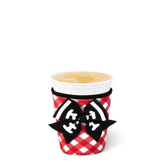 Swig - Iced Cup Coolie - Small -  Gameday Gingham Red Black