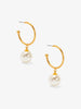 Earring - Hoop Drop Pearl Bead
