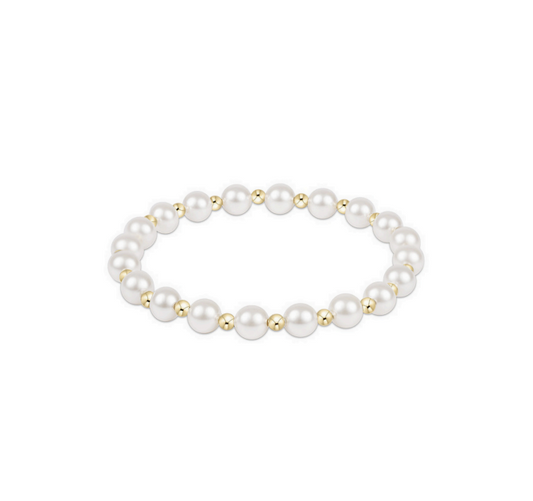 Enewton - Extends - Grateful Pattern 6mm Bead Bracelet – Pearl - Findlay Rowe Designs