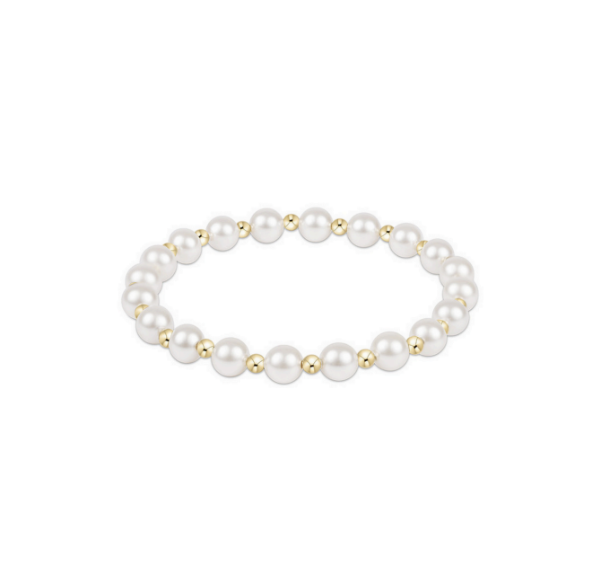 Enewton - Extends - Grateful Pattern 6mm Bead Bracelet – Pearl - Findlay Rowe Designs