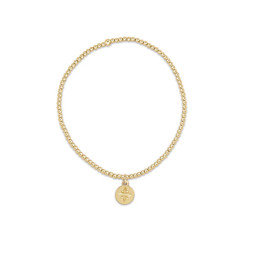 Enewton - Classic Gold 2mm Bead Bracelet - Direction Gold Disc