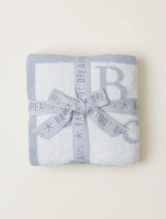 Barefoot Dreams - ABC Blanket - CozyChic® - Ocean/Cream - Findlay Rowe Designs