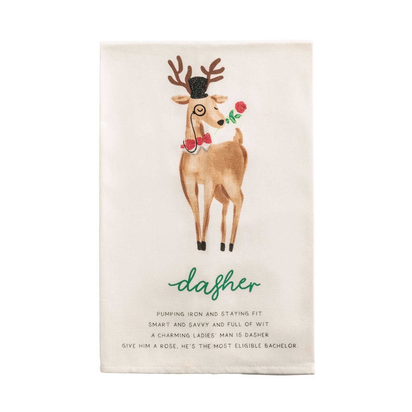 Mud Pie - Christmas Towel - Reindeer Poem