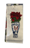 Hand Towels - Poinsettia Chinoiserie Vase - Initial