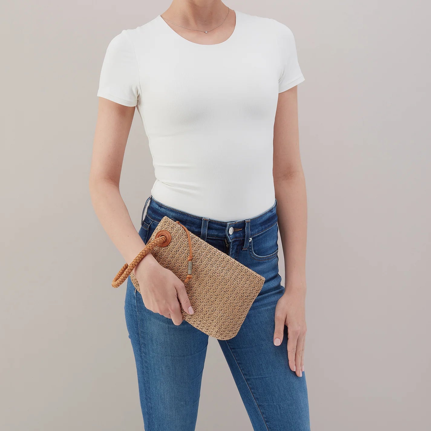 Hobo - Daisy Daze Wristlet - Meadow Woven Straw - Findlay Rowe Designs