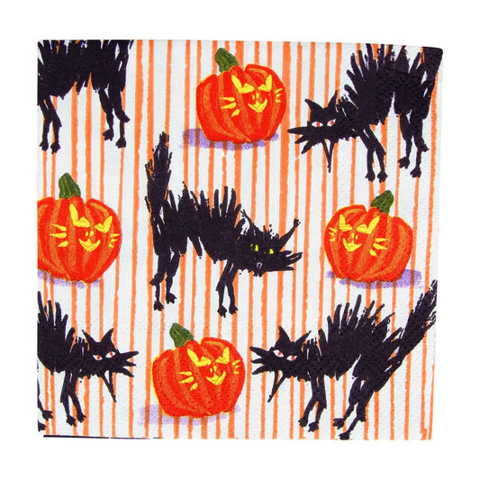 Caspari - Cocktail Napkins - Halloween Cats - Findlay Rowe Designs