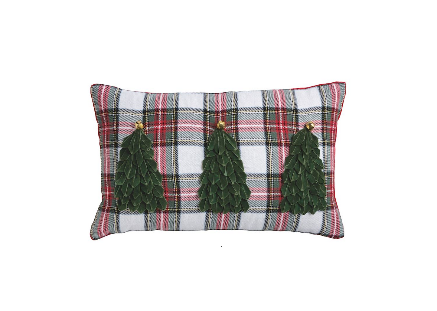 Mud Pie - Christmas Pillows - Velvet Loop Tartan