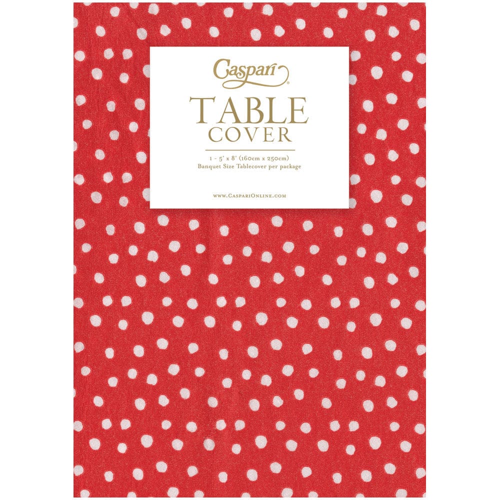 Caspari - Paper Table Covers - Small Dots - Red - Findlay Rowe Designs