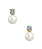 Lisi Lerch - Earrings - Carolyn - Big Rhinestone and Pearl Stud