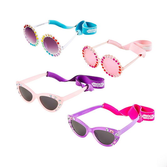 Mud Pie- Toddler Girl Sunglasses & Strap SetsMud Pie- Toddler Girl Sunglasses & Strap Sets