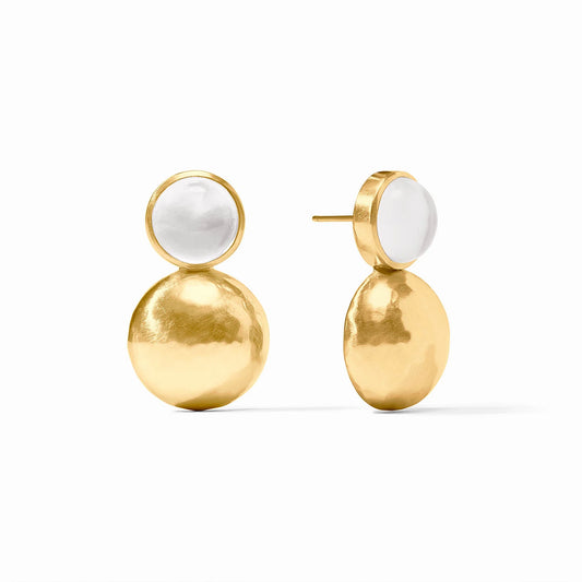 Julie Vos - Earring - Solara Midi - Iridescent Clear Crystal - Findlay Rowe Designs