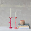 Taper Holder - Cast Iron Flower Shaped - Fuchsia - Findlay Rowe Designs