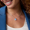 Julie Vos - Necklace - Honeybee Solitaire - Tanzanite Blue - Silver