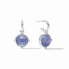 Julie Vos - Earrings - Honeybee Hoop & Charm- Tanzanite Blue - Silver