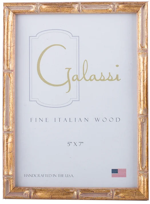 Galassi Frame - Bamboo Frame - Gold - 5X7 - Findlay Rowe Designs