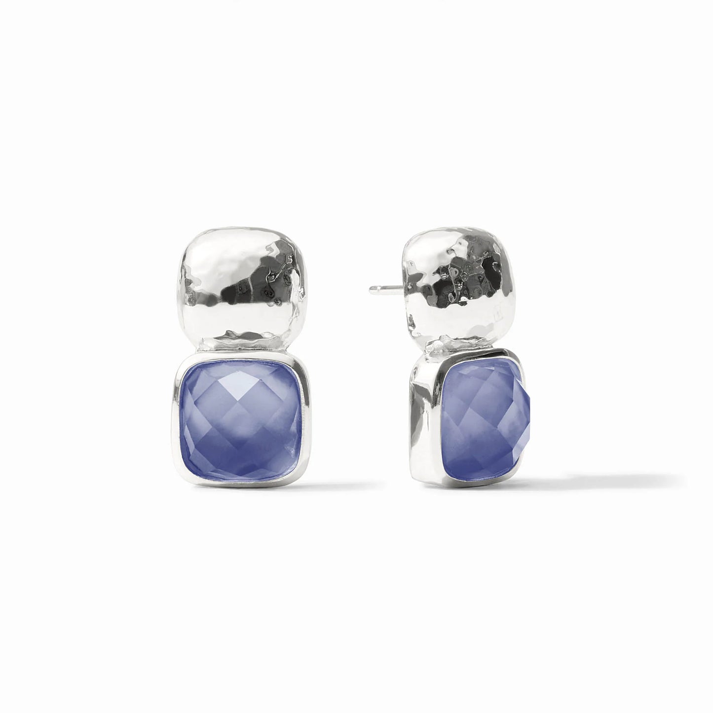 Julie Vos - Earrings - Catalina - Tanzanite Blue - Silver