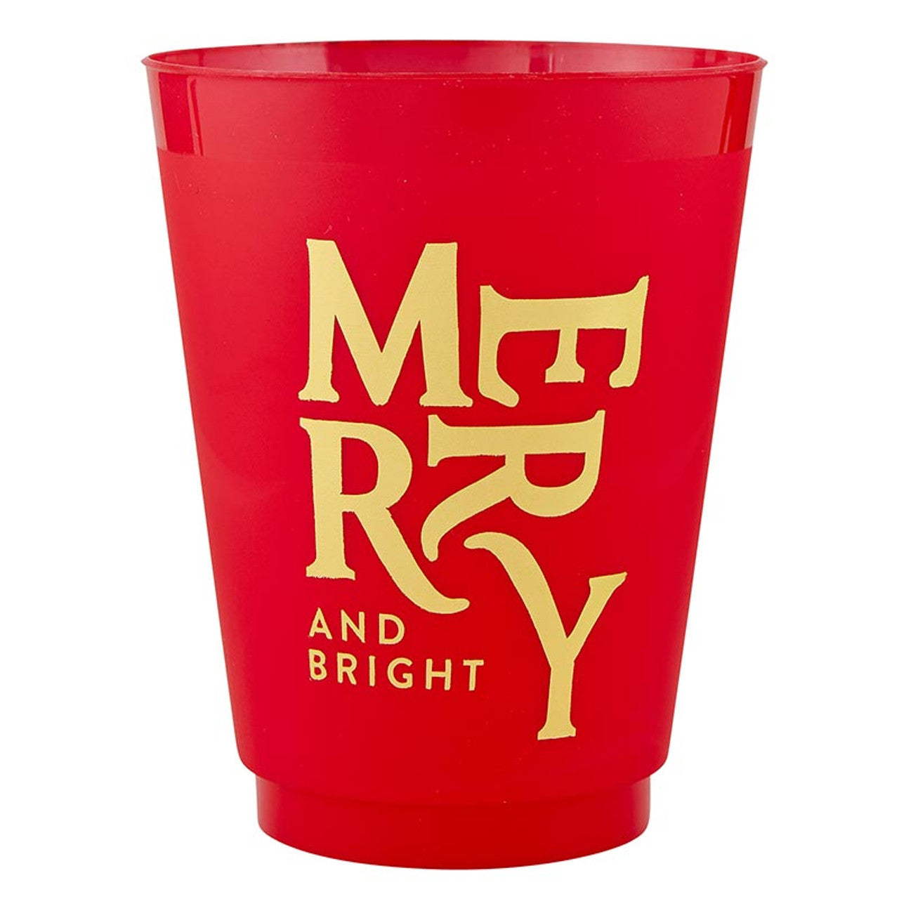 Party Cups - Gold Foil Red Cups - Merry and Bright - Set 6