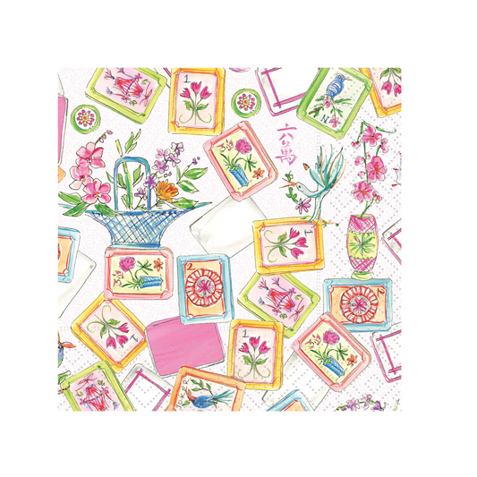 Rosanne Beck - Cocktail Napkin - Allover Mahjong - Findlay Rowe Designs