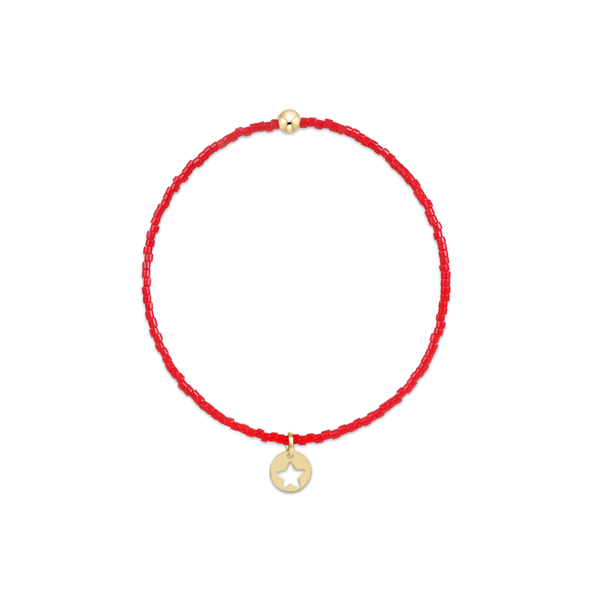 Enewton - Hope Classic Bracelet - Bright Red - Star Small Gold Disc