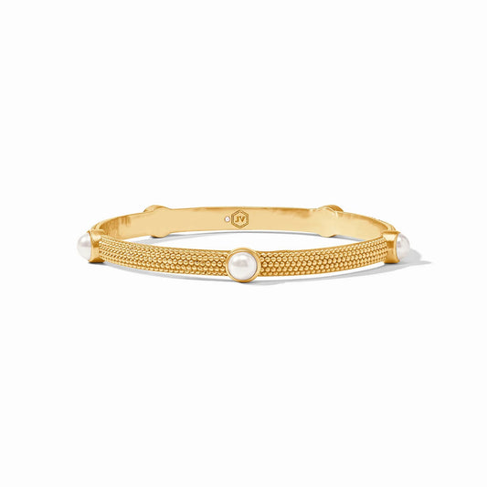 Julie Vos - Cabochon Bangle -  Medium - Pearl - Findlay Rowe Designs