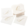 Caspari - Cocktail Napkins - White Pearl Initial Paper Linen - Box of 30 - Findlay Rowe Designs