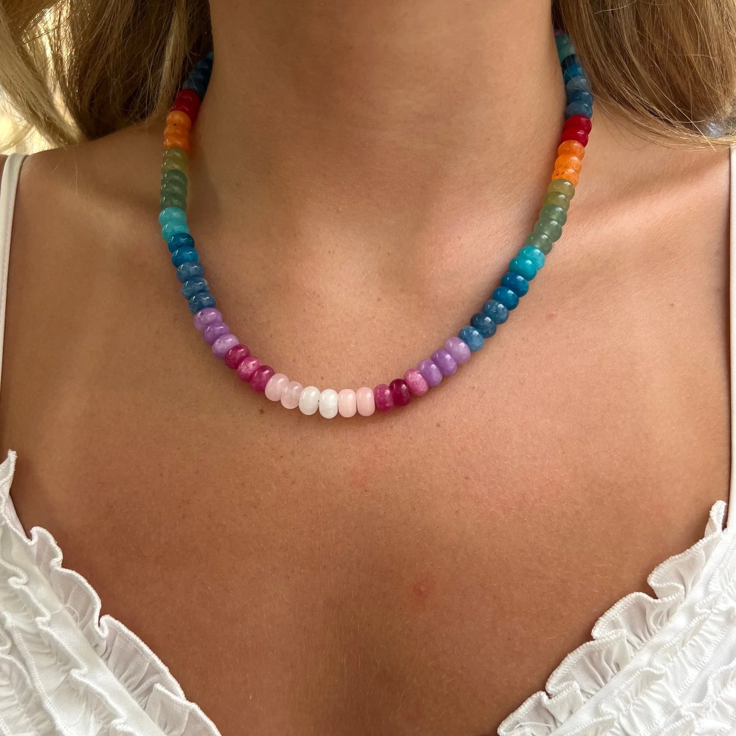 InspireDesign - Necklace - Deluxe Gemstone Stacker - Rainbow - Findlay Rowe Designs