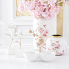 White Resin Gold Metal Stem Flowers on Base - Findlay Rowe Designs