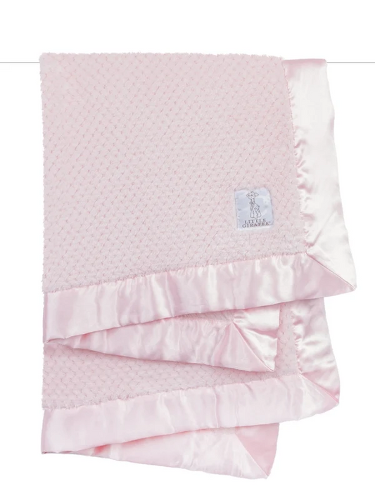 Little Giraffe - Baby Blanket - Honeycomb Pink