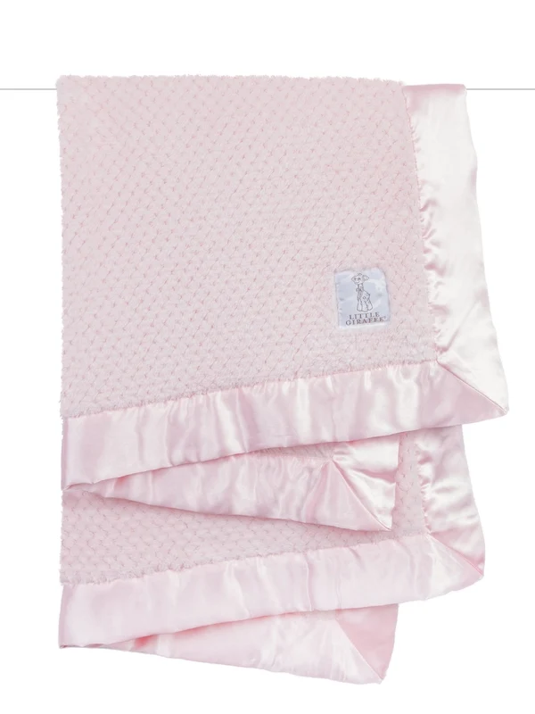 Little Giraffe - Baby Blanket - Honeycomb Pink