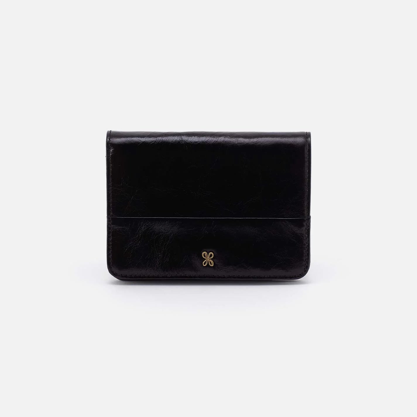 Hobo - Jill Bifold Wallet - Polished Leather - Black