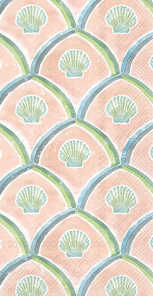 Guest Towel Napkins - Watercolor Coast Shells - Findlay Rowe Designs