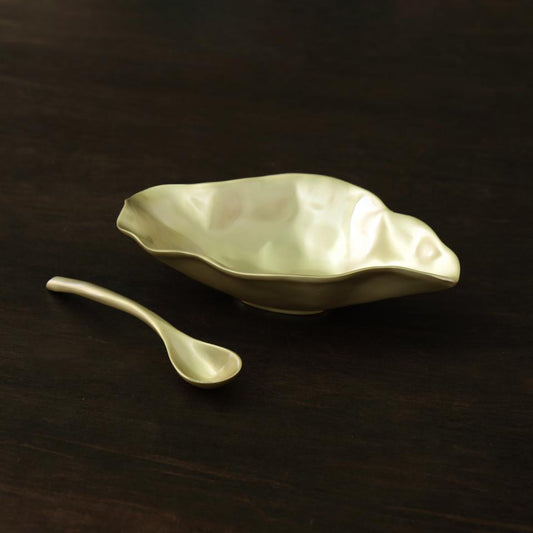 BEatriz Ball- Maia Medium Bowl with Spoon (Gold) - Findlay Rowe DesignsBeatriz Ball- Maia Medium Bowl with Spoon (Gold)