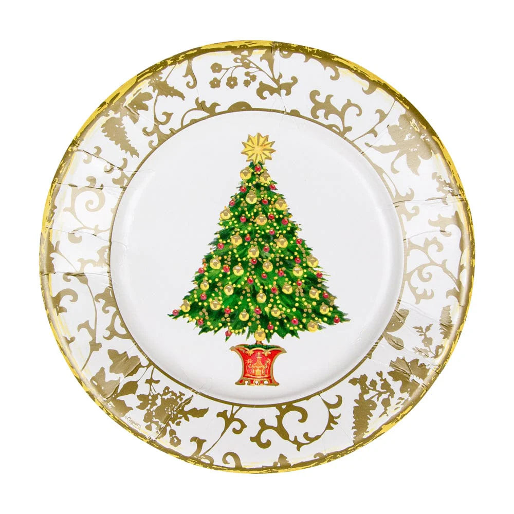 Caspari - Salad Dessert Plate - Gilded Tree - Findlay Rowe Designs