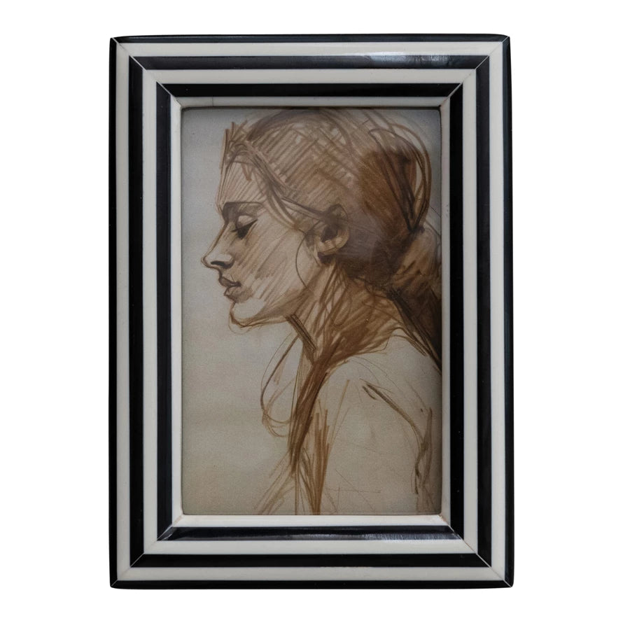 Frame - 4x6 - Black White Stripe - Findlay Rowe Designs