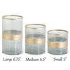 Glass Container - Aqua and Gold - Findlay Rowe Designs