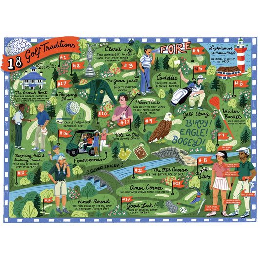 Puzzle - 18 Golf Traditions - 500 piece - Findlay Rowe Designs