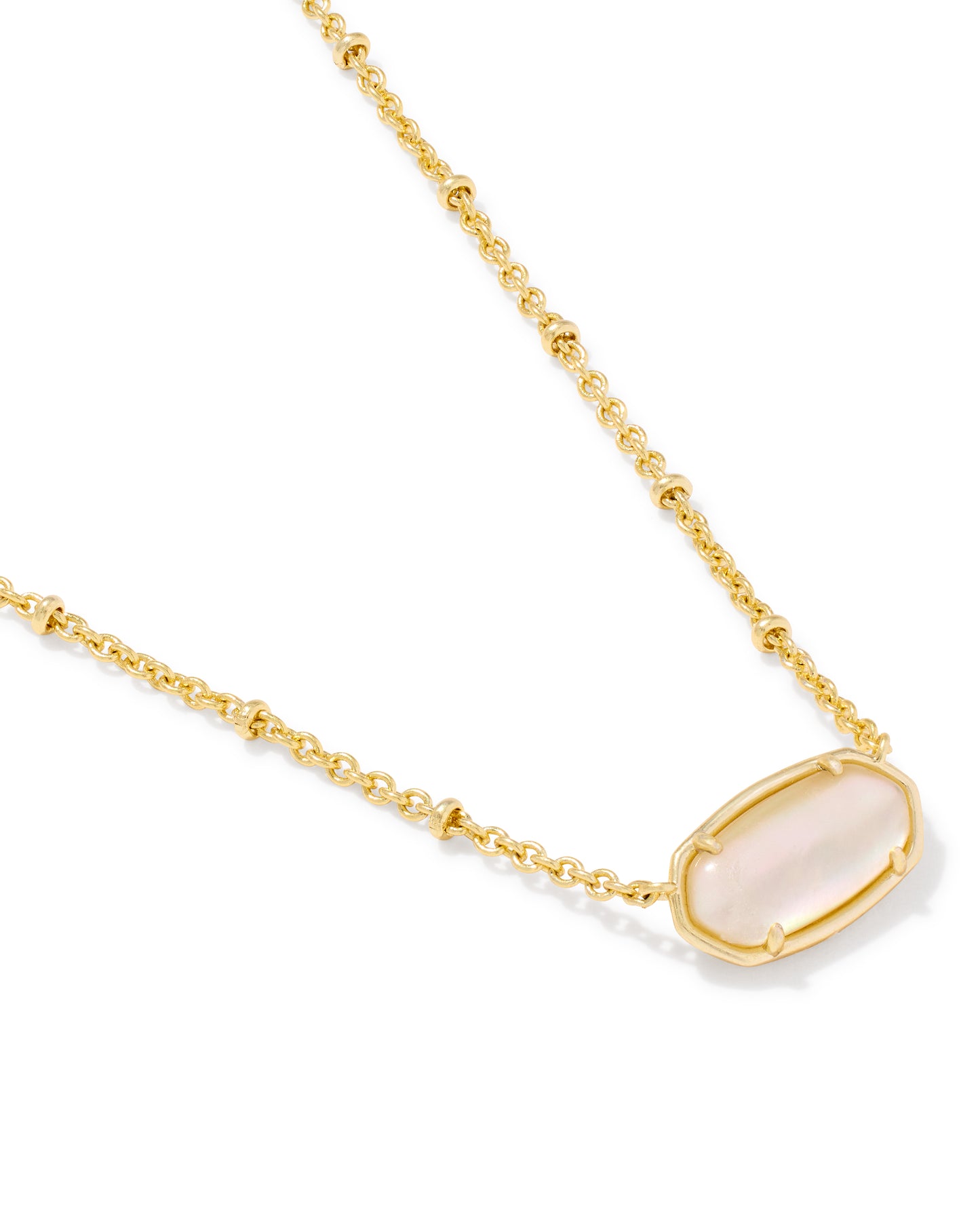 Kendra Scott - Necklace -   Elisa Short Pendant - Tiger Striped - Gold Natural Mother Of Pearl - Findlay Rowe Designs