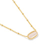 Kendra Scott - Necklace -   Elisa Short Pendant - Tiger Striped - Gold Natural Mother Of Pearl - Findlay Rowe Designs
