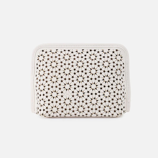 Hobo - Beauty Cosmetic Pouch - Perforated Leather - Ecru Daisy - Findlay Rowe Designs