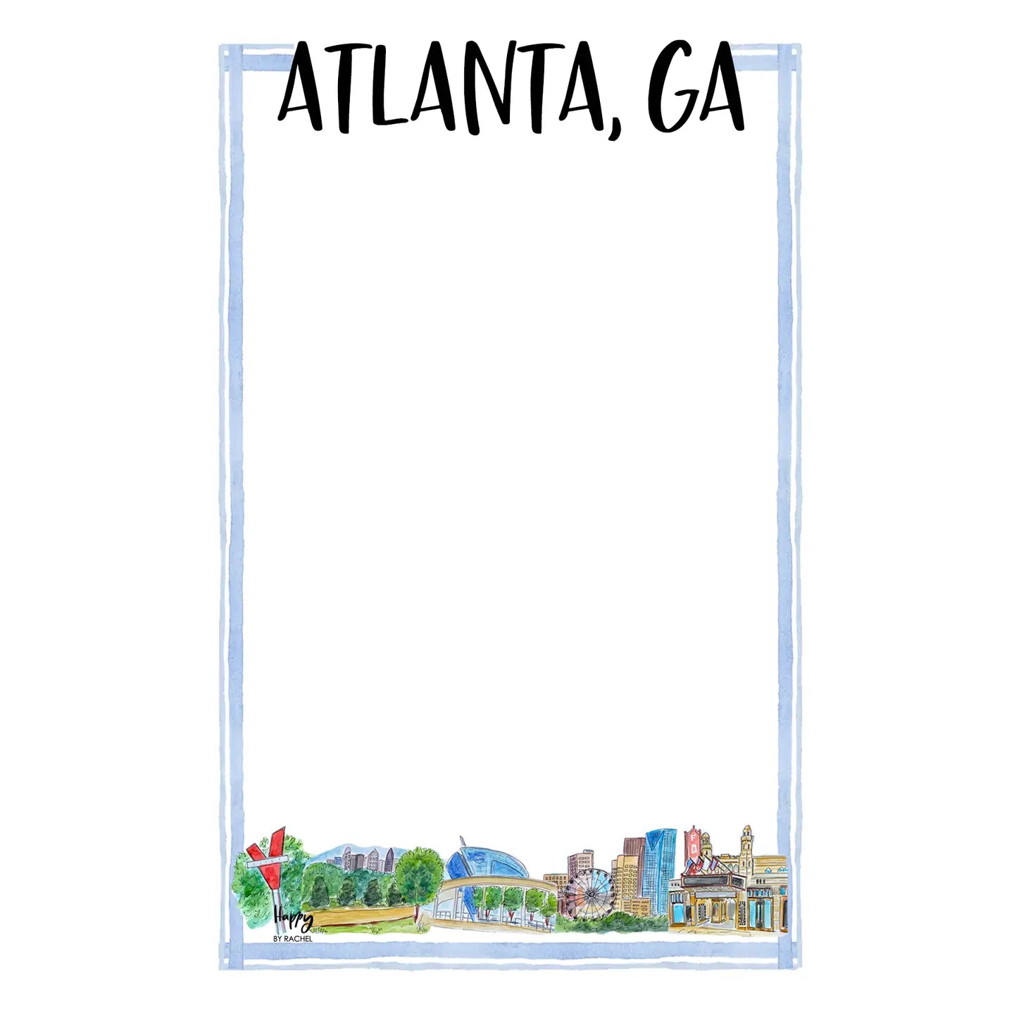 Happy by Rachel - Notepad 4x6 - Atlanta Georgia - Findlay Rowe Designs