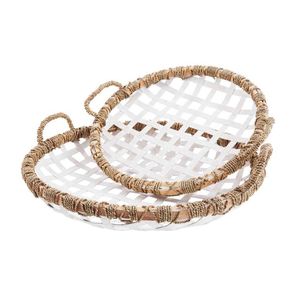 Clearance - Mud Pie - Round Woven Tray - Large