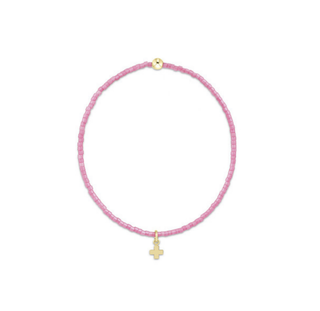 Enewton - Hope Classic Bubblegum Bracelet - Signature Cross Small Gold Charm - Findlay Rowe Designs