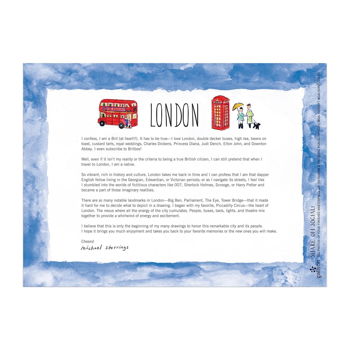Puzzle - Michael Storrings - London - 1000 Piece - Findlay Rowe Designs