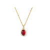 Kendra Scott - Necklace - Daphne Crystal Frame Short Pendant - Gold Dark Burgundy Illusion