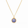 Julie Vos - Necklace - Fleur-de-Lis Solitaire - Iridescent  Tanzanite Blue