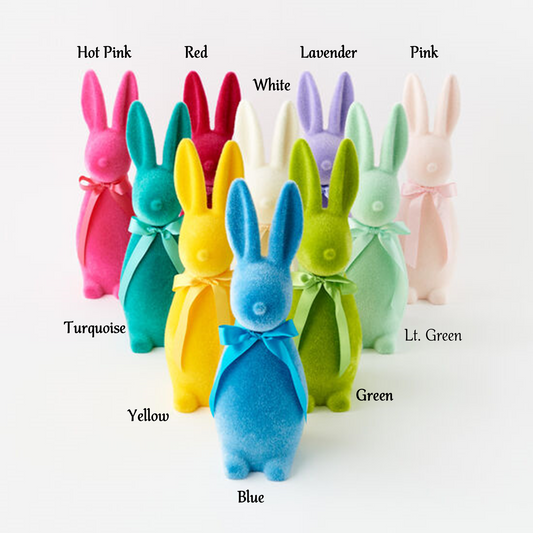 Bright Flocked 16" Standing Bunny