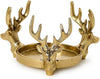 Pillar Candleholder Bottle Coaster - Gold Stag