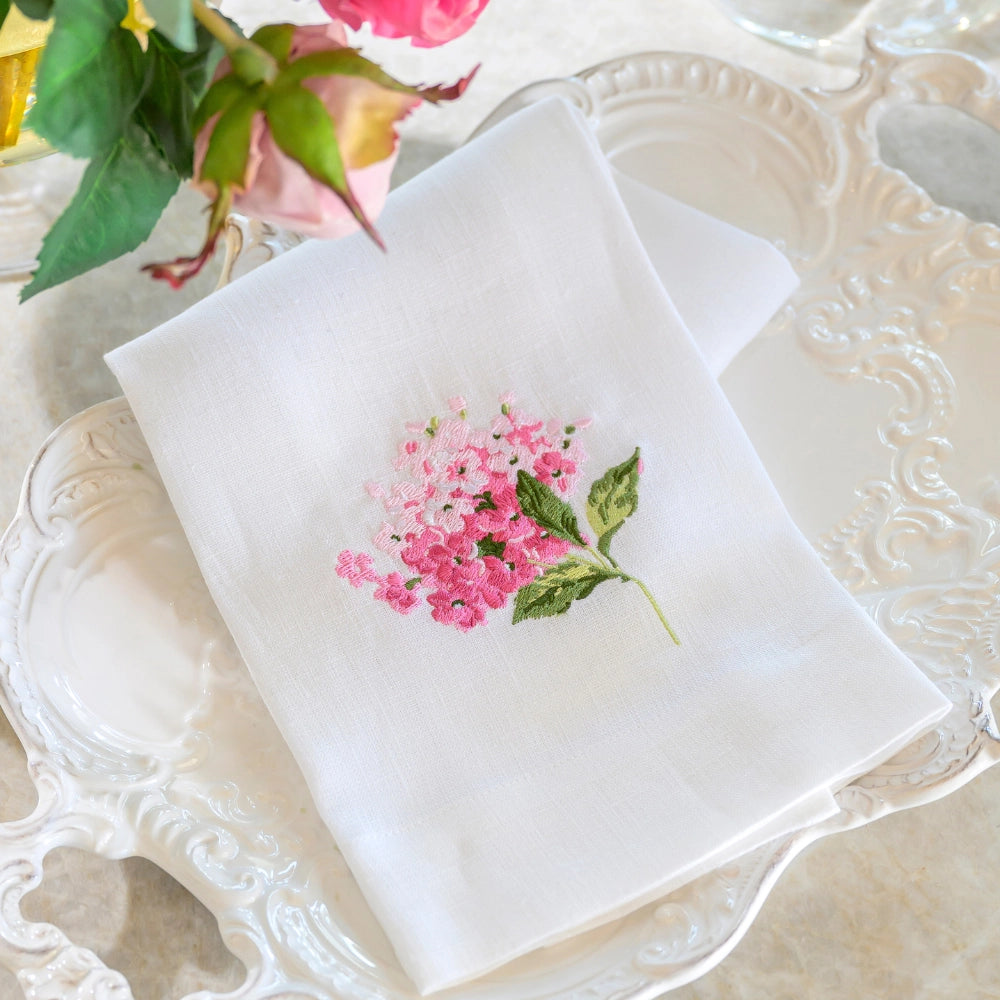 Arte Italica - Towel - Linen - Pink Hydrangea